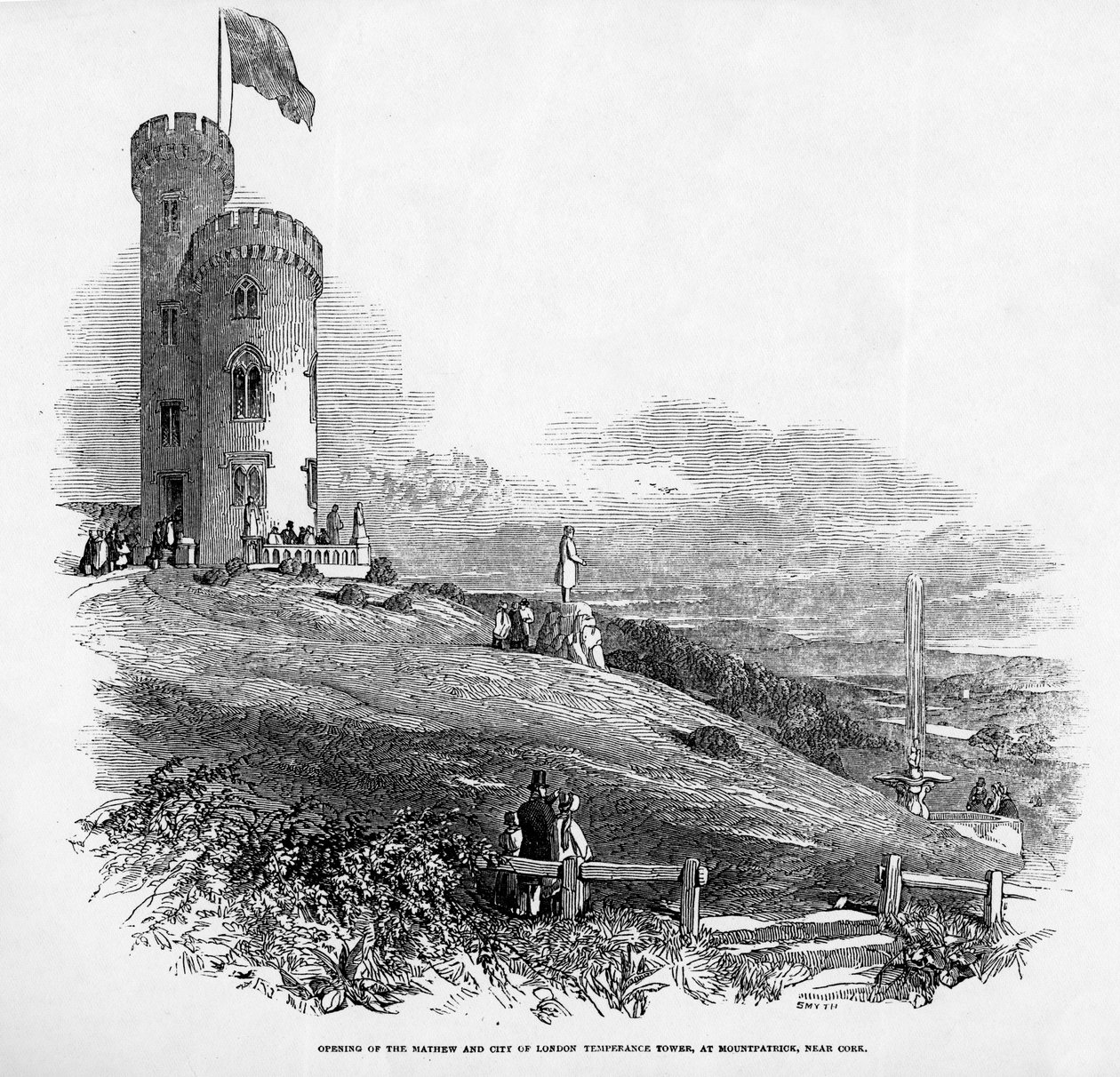 1846年，在科克附近的帕特里克山开设了马修和伦敦市的Temperance Tower 作者 爱尔兰学校