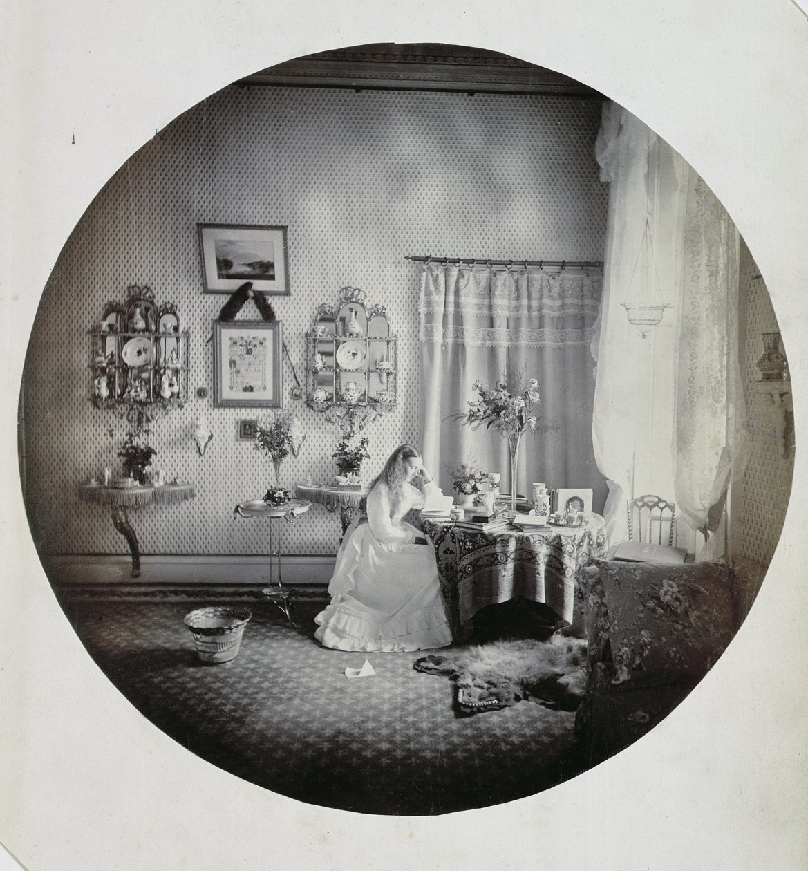 Muckross House的内部，1865年（蛋白印刷品） 作者 爱尔兰摄影师