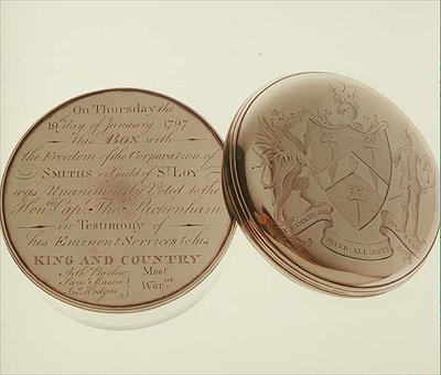自由箱，1797年由Smiths公司赠送给T.Pakenham阁下，由都柏林的James Keating制作。 作者 爱尔兰学校