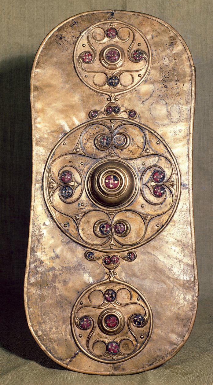 巴特西盾，公元前350  -  50年（青铜与红色玻璃） 作者 铁器时代