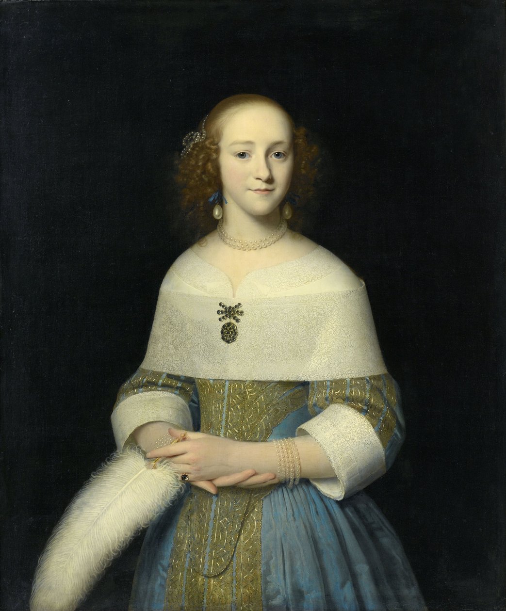 一位年轻女士的肖像，1656年 作者 艾萨克·卢蒂休斯（Isaac Luttichuys）
