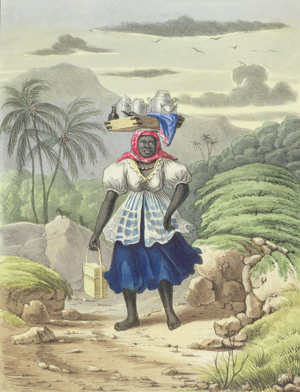 1838年，“女人的素描......”中的女人，10号盘子 作者 艾萨克·门德斯·贝利萨里奥