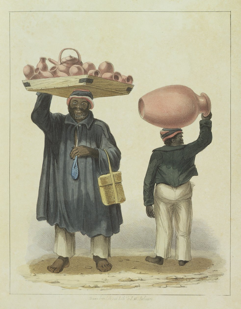 Water-jar Sellers，来自“18字符的草图......”的第9块板块 作者 艾萨克·门德斯·贝利萨里奥
