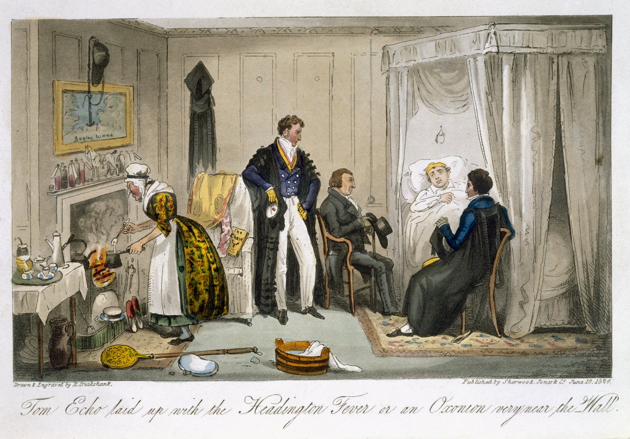 汤姆·艾乔（Tom Echo）与查尔斯·莫洛伊·韦斯特马科特（Charles Molloy Westmacott，1788-1868）于1825年出版的“英国间谍”（The English Spy 作者 艾萨克·罗伯特·克鲁克香克