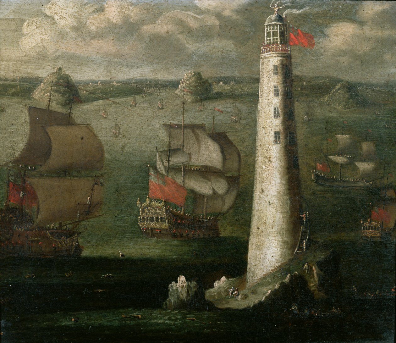 埃迪斯通灯塔前的战争和其他船只（另见192756） 作者 艾萨克·赛尔梅克