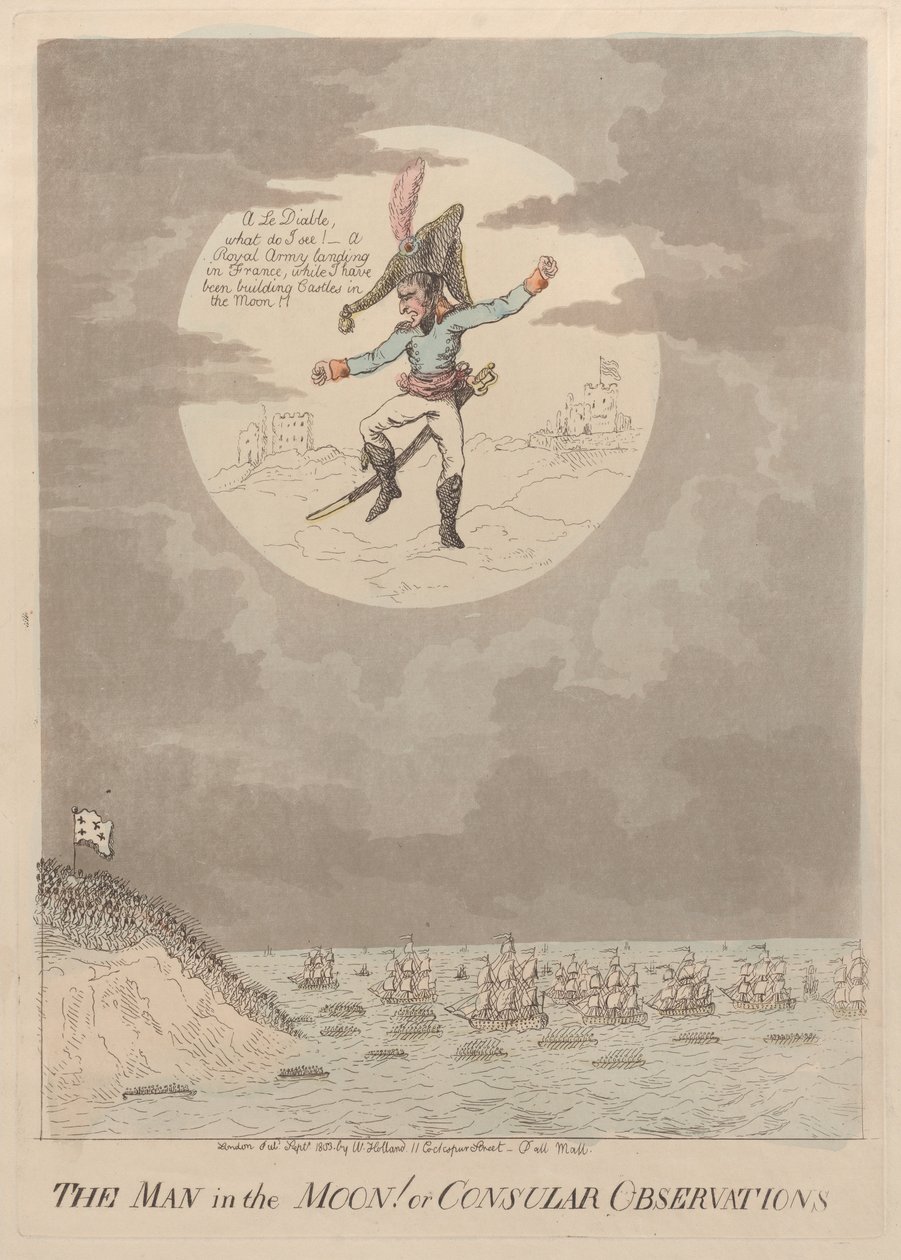 月亮上的人！或领事观察，1803年9月，1803年9月。 作者 艾萨克·克鲁克申克