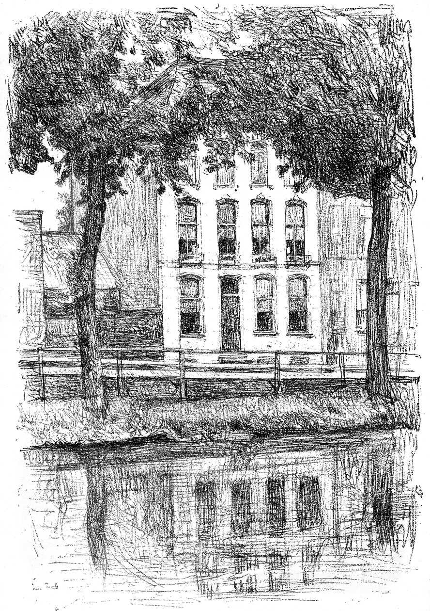以色列之家，从公园看，c1880-1882。 作者 以撒以色列