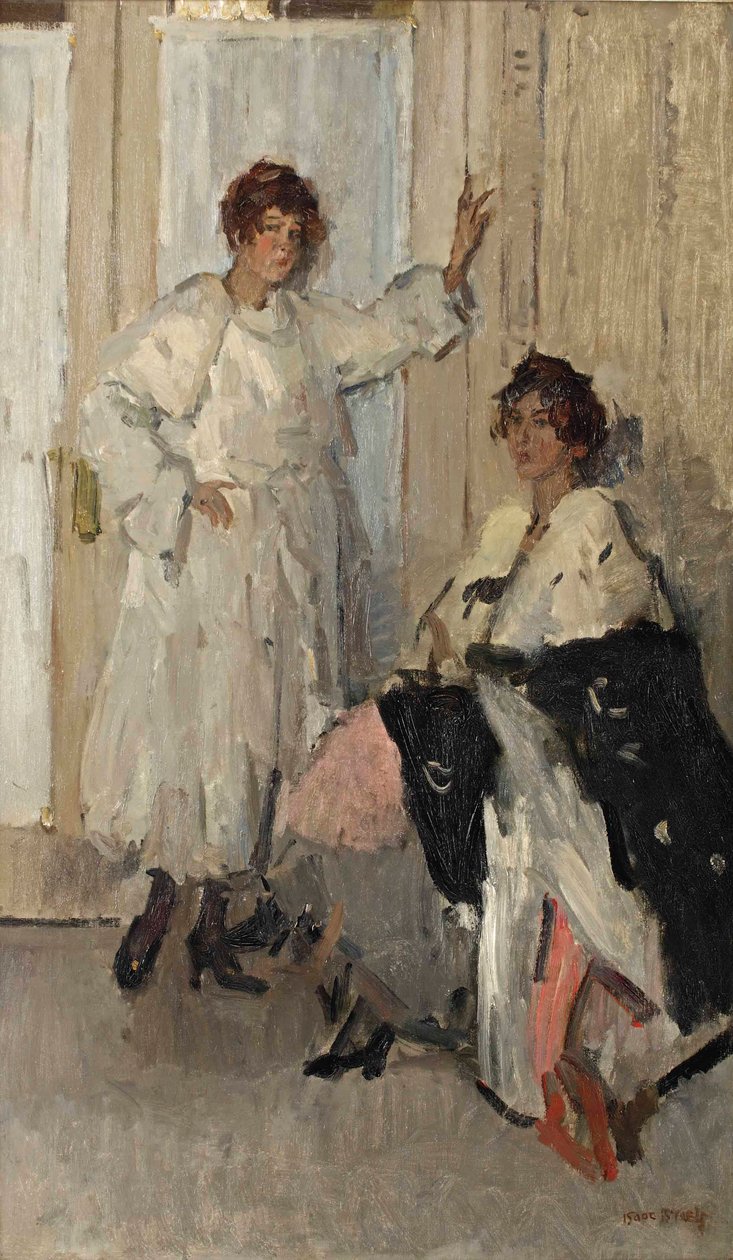 阿姆斯特丹Hirsch的人体模型Ippy和Gertie，约1915-17年（布面油画） 作者 以撒以色列