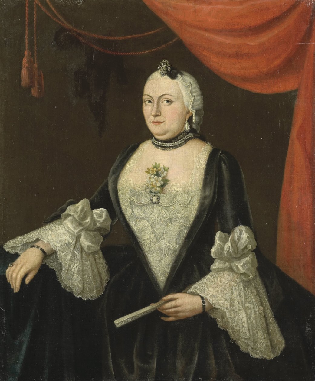 约翰娜·范·赖斯韦克 (Johanna van Rijswijk)（生于 1715 年），扬·亨德里克·范·赖斯韦克 (Jan Hendrik van Rijswijk) 的妻子 作者 Isaac Lodewijk la Fargue van Nieuwland