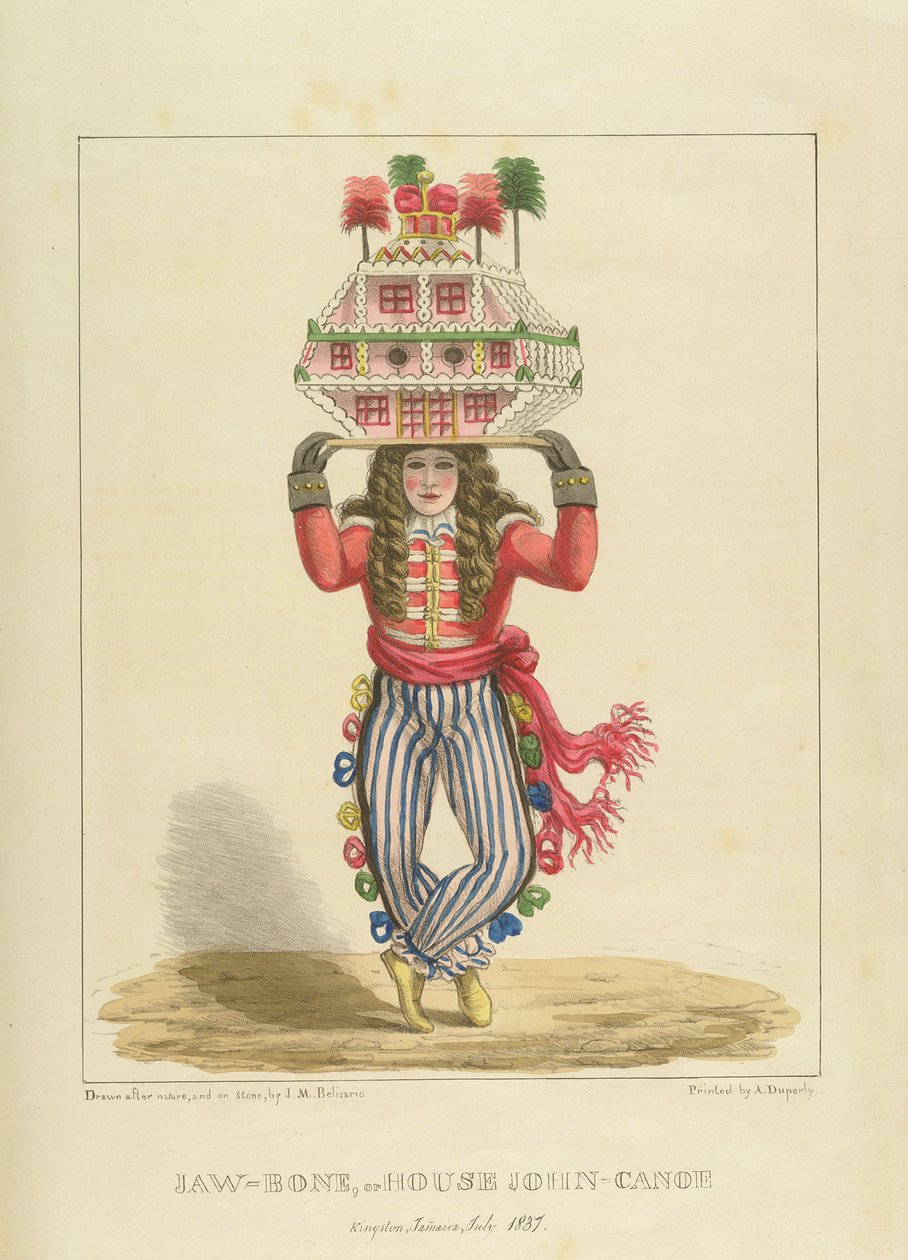 Jaw-Bone，或House John-Canoe，来自&39;人物素描......&39;的第3版，1838年 作者 艾萨克·门德斯·贝利萨里奥