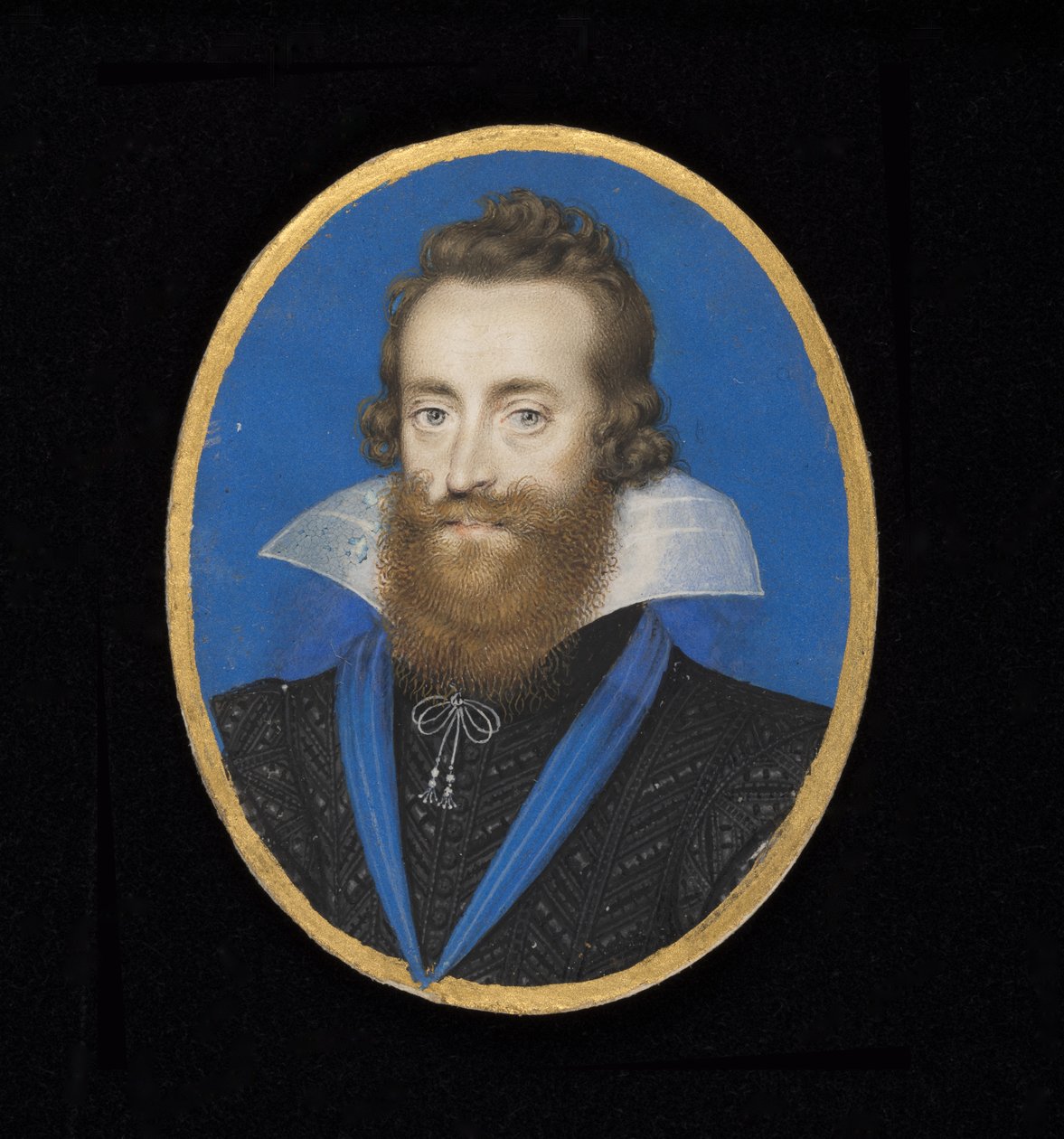 第3869号Ludovic Stuart，Lennox第二公爵和里士满公爵（1574-1624）（卡在牛皮纸上） 作者 艾萨克·奥利弗（Isaac Oliver）