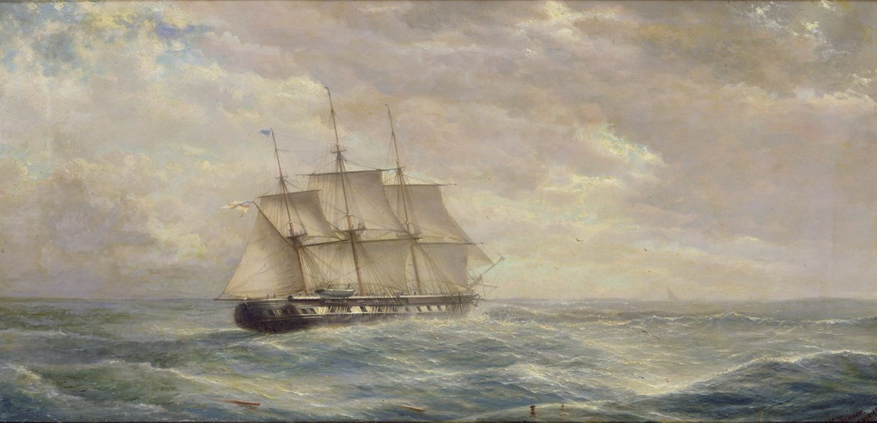 公海英国船，1876年 作者 艾萨克·沃尔特·詹纳