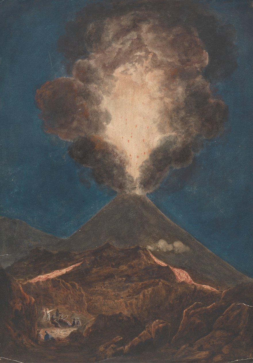 喷发中的维苏威火山 作者 艾萨克·韦尔德