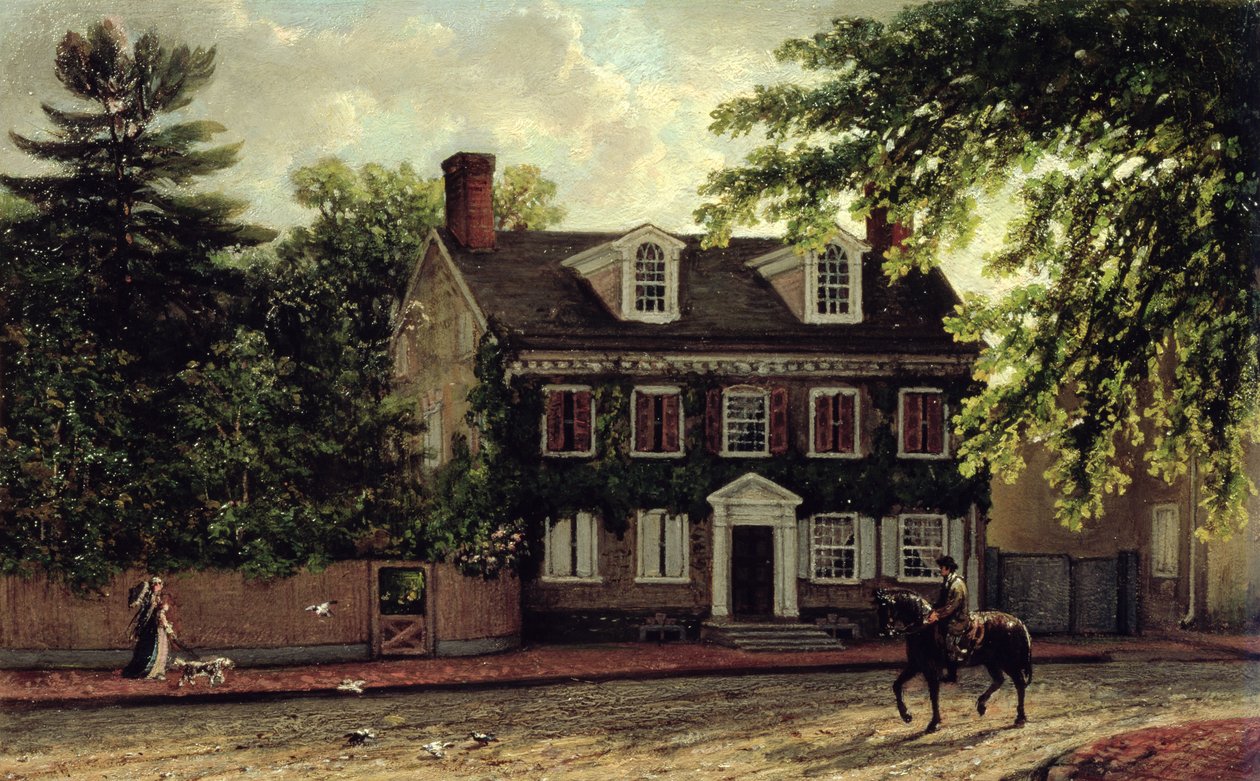 华盛顿的Washingtons Residence，1880年（油田） 作者 艾萨克·威廉姆斯