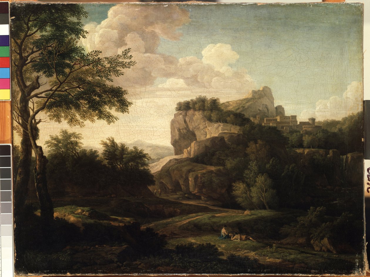 18 世纪 Mikalojus Konstantinas Ciurlionis 美术博物馆，立陶宛考纳斯，Isaac de Moucheron（1667-1744 年）的 "风景 "画作 作者 艾萨克·德穆什龙