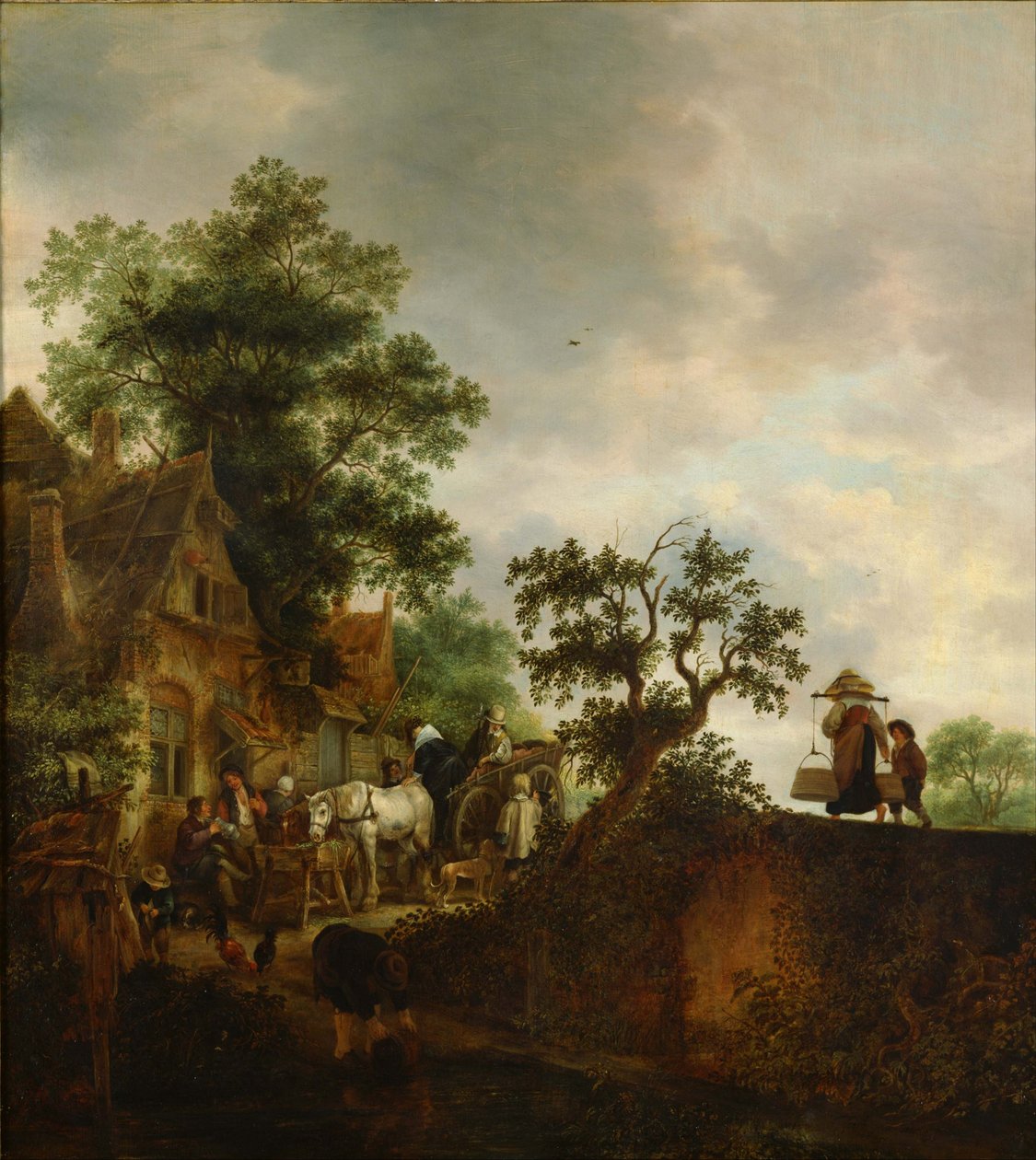 旅行者在旅馆停留 作者 伊萨克·范·奥斯塔德（Isaak van Ostade）