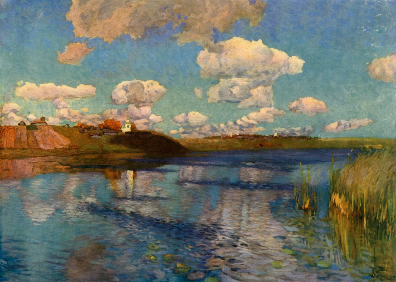 1965年，湖边的晴天，1899年至1900年。 作者 艾萨克·伊里奇·列维坦