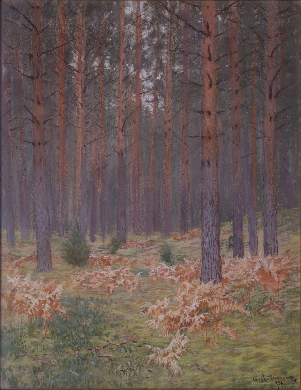 蕨类植物，1894年 作者 艾萨克·伊里奇·列维坦