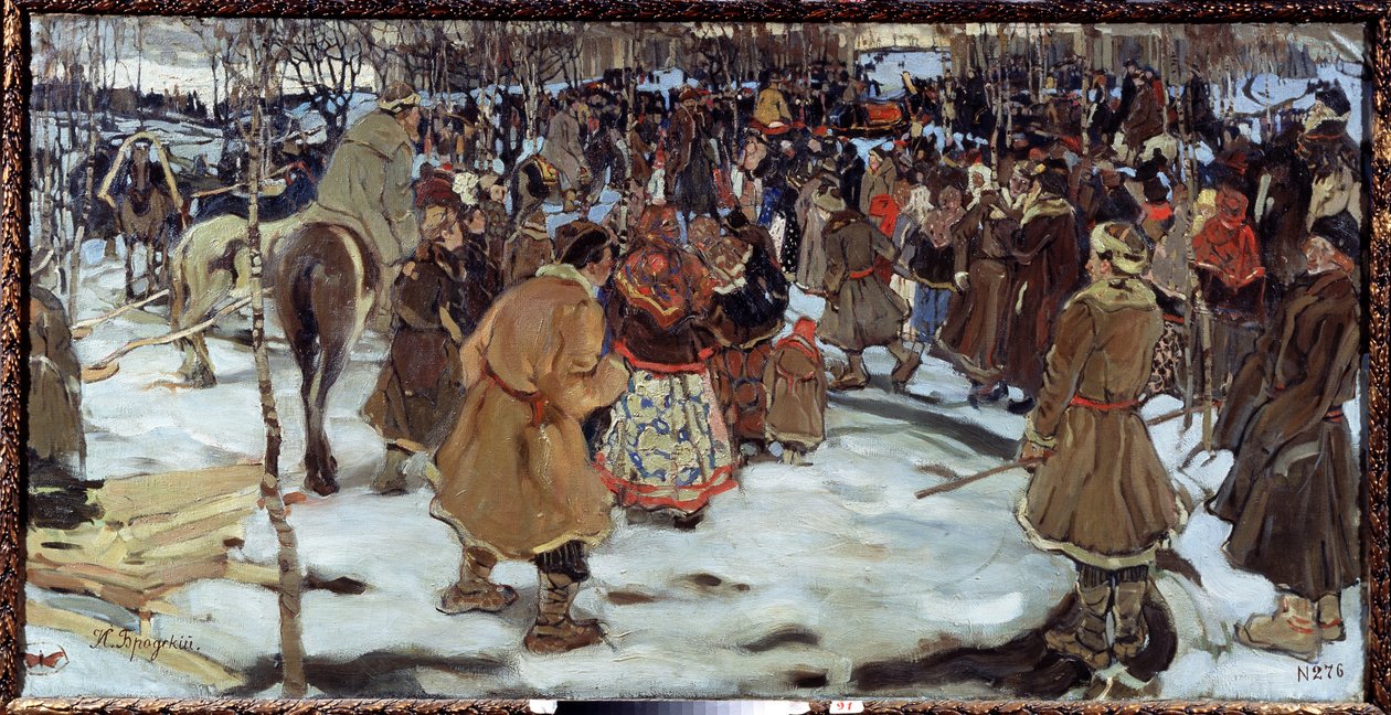 Le temps des boyards (boiard, boiar), aristocrates russes.(博雅时代）。Isaak Izrailevich Brodsky (Brodski) (1884-1939) 的画作。纸上水彩 作者 伊萨克·伊斯莱耶维奇·布罗茨基