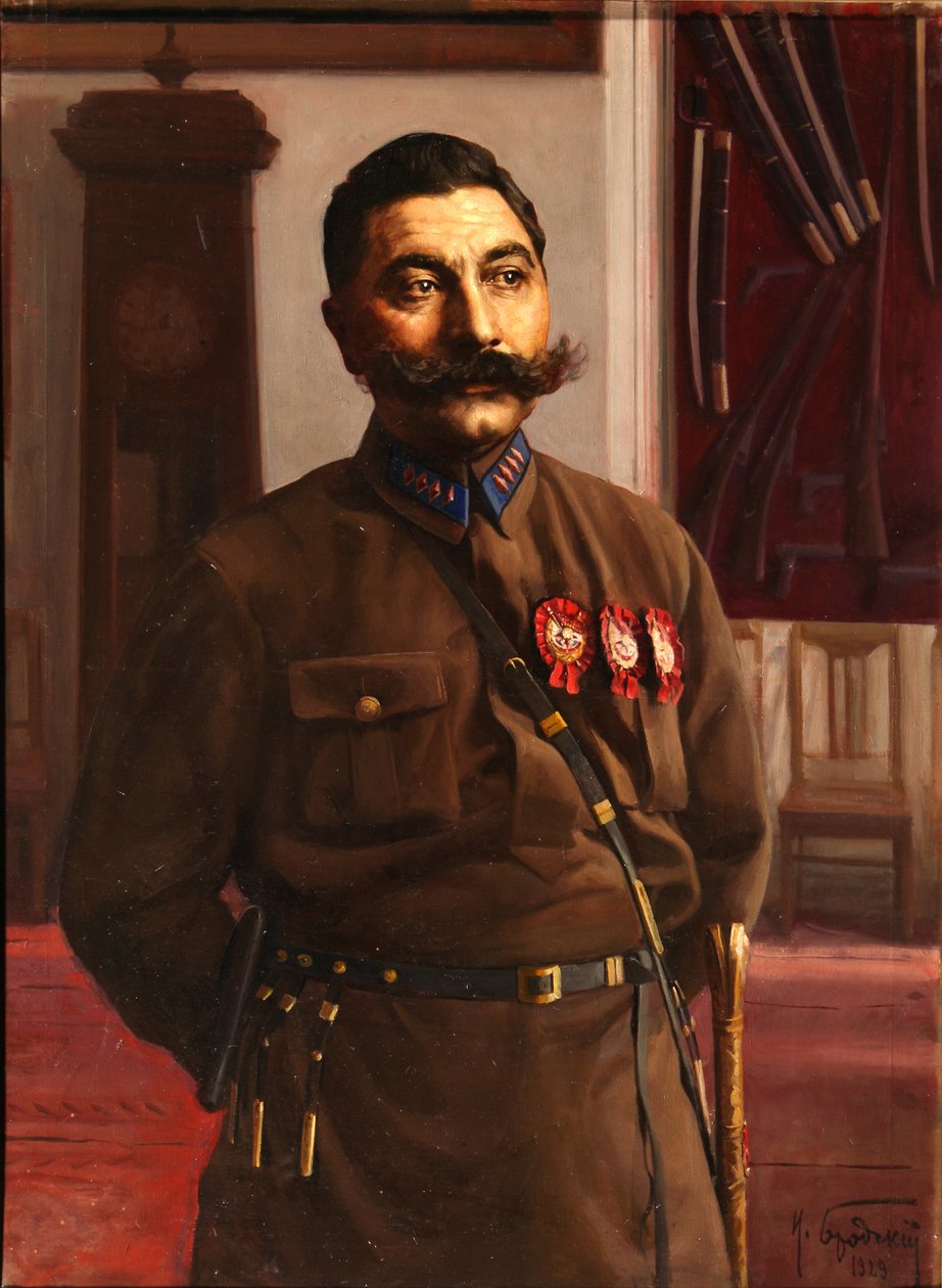 Semyon Mikhailovich Budyonny的肖像1883年至1973年，1929年 作者 伊萨克·伊斯莱耶维奇·布罗茨基