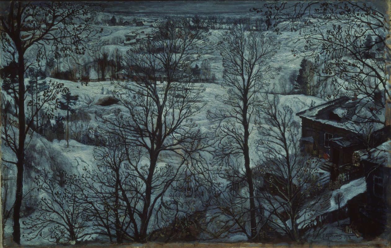冬季风景，1917年 作者 伊萨克·伊斯莱耶维奇·布罗茨基