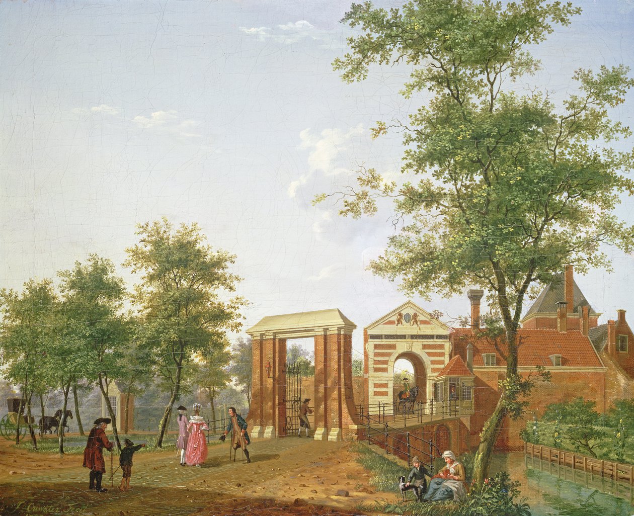 Zylpoort的视图，哈莱姆，1780年 作者 艾萨克·乌沃特（Isaac Ouwater）