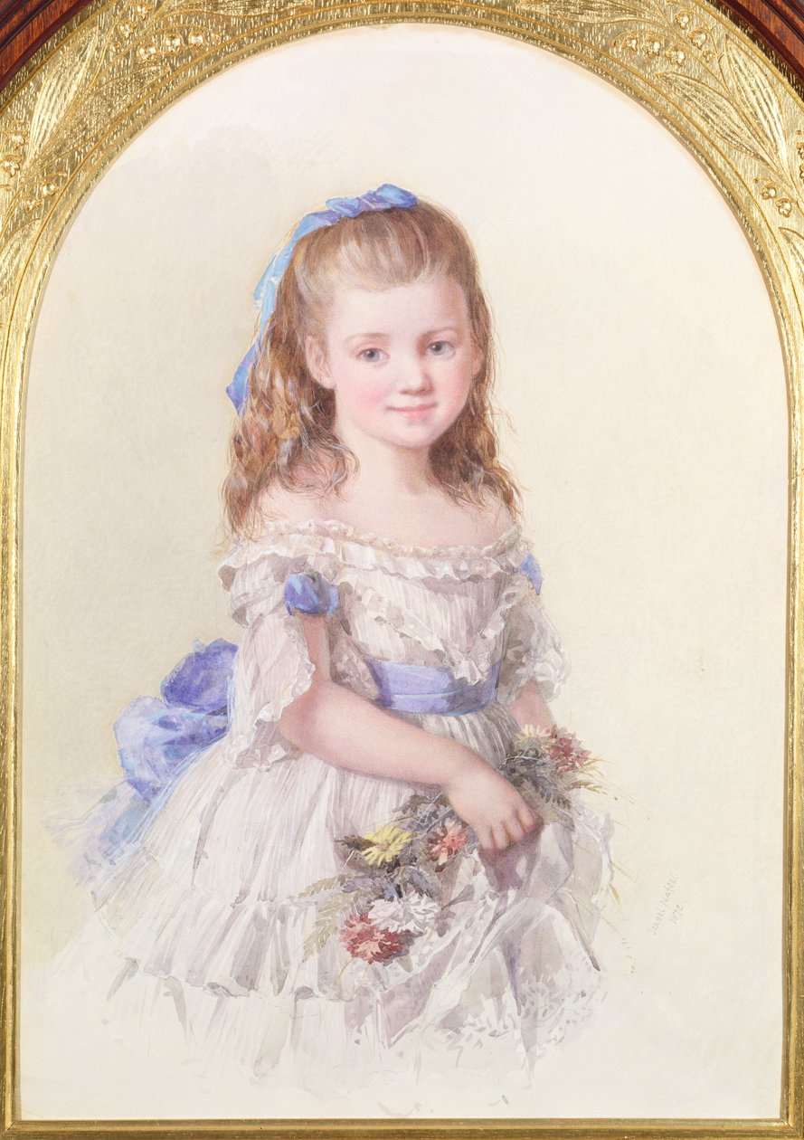 Winifred Mary Bombass的肖像，十八岁，1872年 作者 伊莎贝尔·奥克利·纳夫特尔