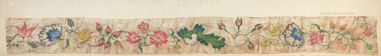 床幔细节，约1939年。 作者 伊莎贝拉·露丝·多弗勒
