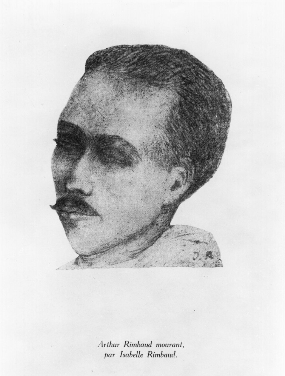 Arthur Rimbaud（1854-91）即将死亡，1891年（bw照片） 作者 伊莎贝尔（Isabelle Rimbaud）