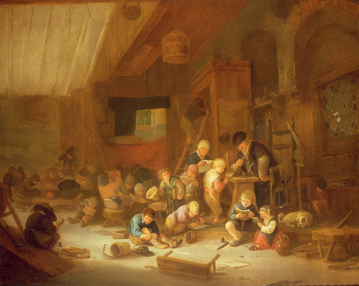 教室内部 作者 伊萨克·范·奥斯塔德（Isack van Ostade）
