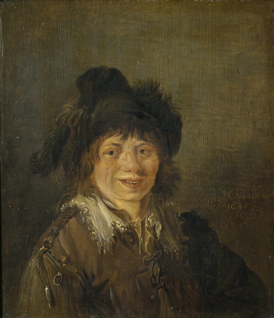 Autoportrait - 自画像，Ostade, Isaac van。 木头上的油 作者 伊萨克·范·奥斯塔德（Isack van Ostade）