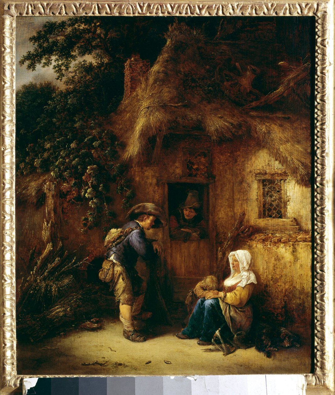 Conversation in front of a peasant house. Painting by Isaac Van Ostade (1621-1649) 作者 伊萨克·范·奥斯塔德（Isack van Ostade）