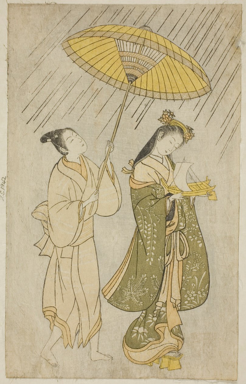 小町祈雨模仿秀 作者 石川丰信