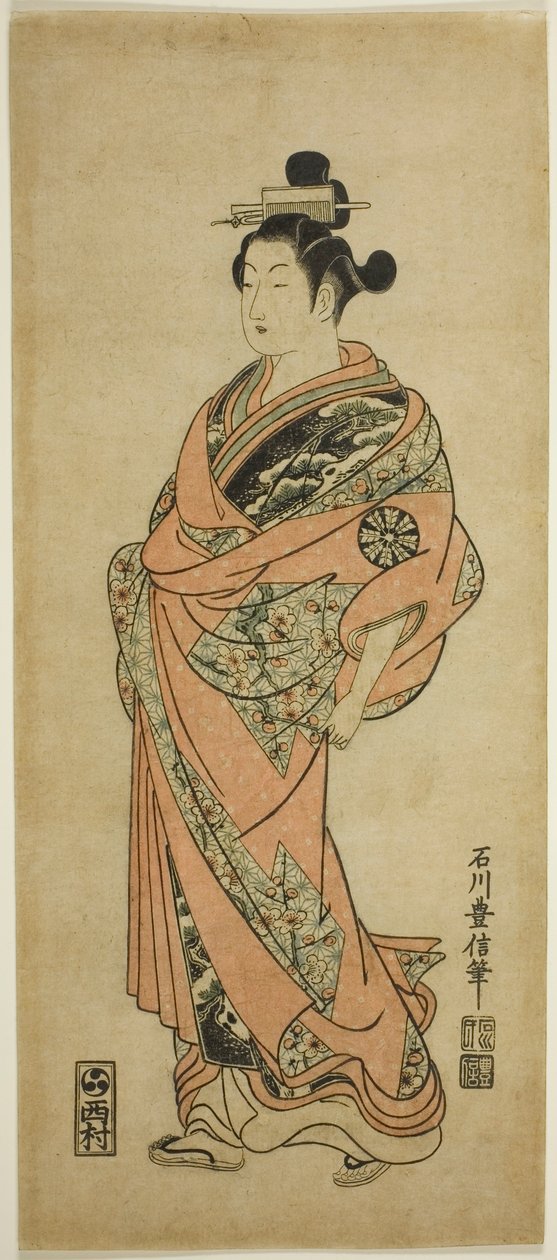 演员中村富十郎 I 作者 石川丰信