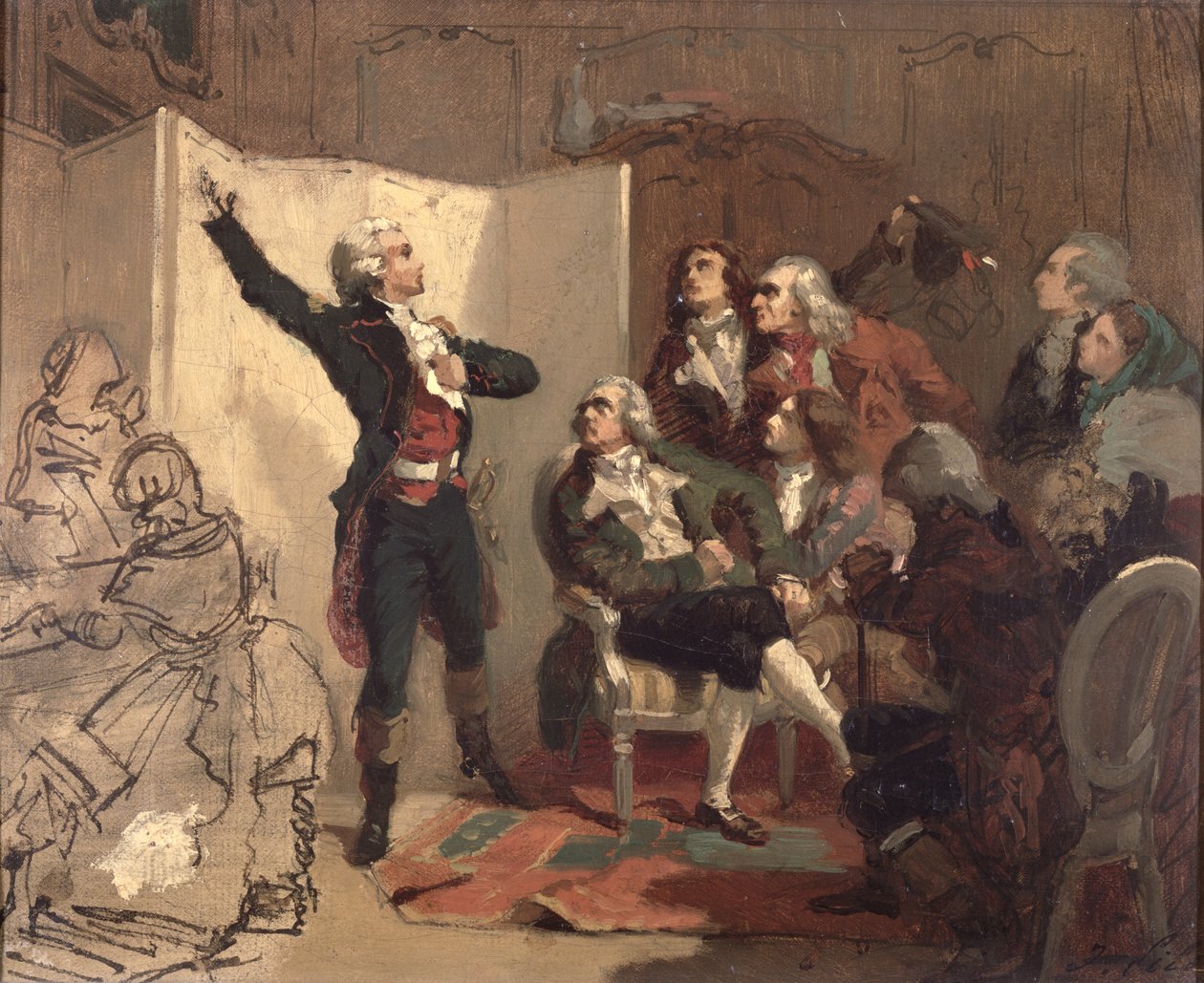 Claude Joseph Rouget de Lisle（1760-1836）于1792年4月26日在斯特拉斯堡市市长Dietrich的家中演唱Marseillaise（研究） 作者 伊西多尔比尔斯