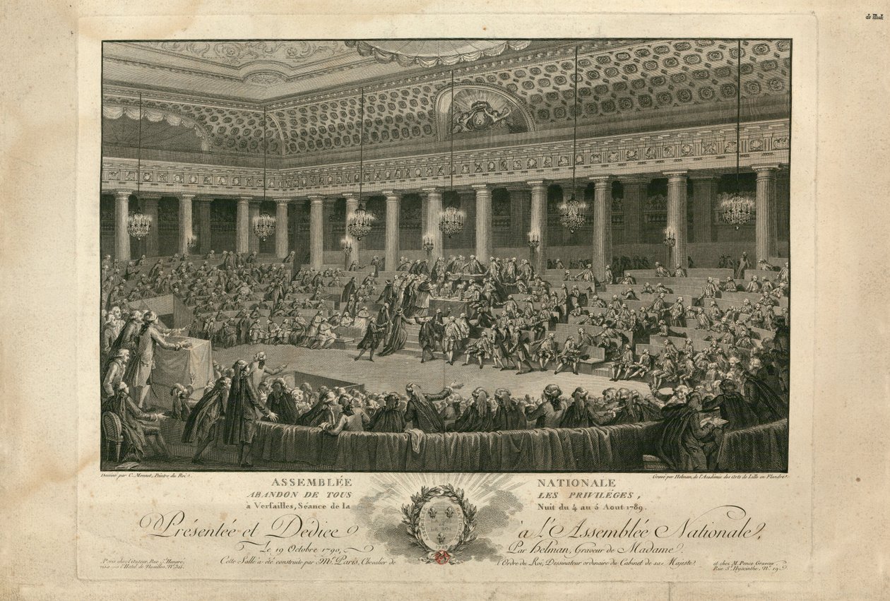 1789年8月4日的国民议会之夜，1790年。 作者 伊西多尔·斯坦尼斯拉斯·赫尔曼