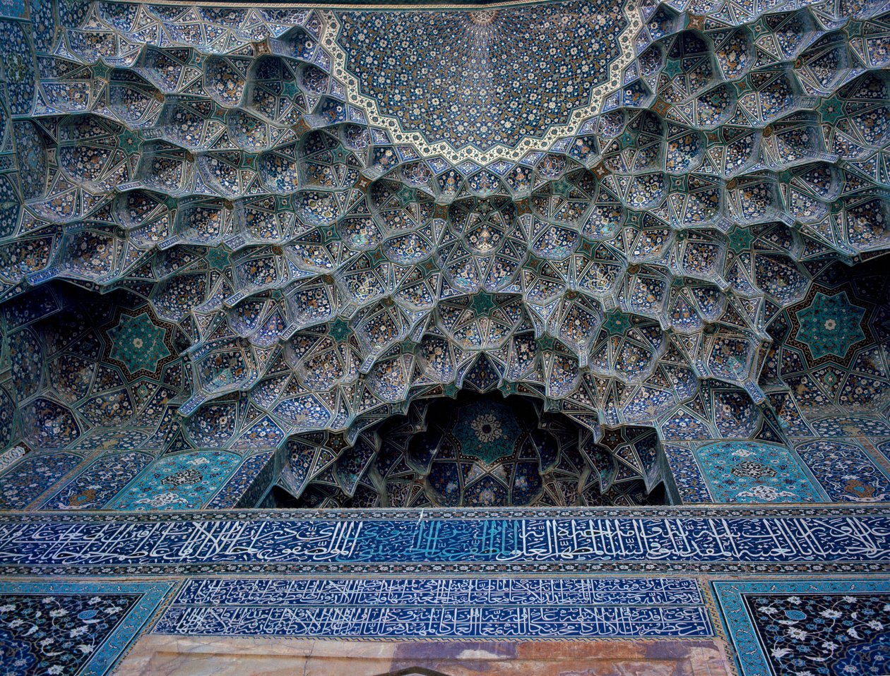 Detail of the vault of the Shah Mosque (also known as Imam Mosque) Isfahan 作者 伊斯兰学校