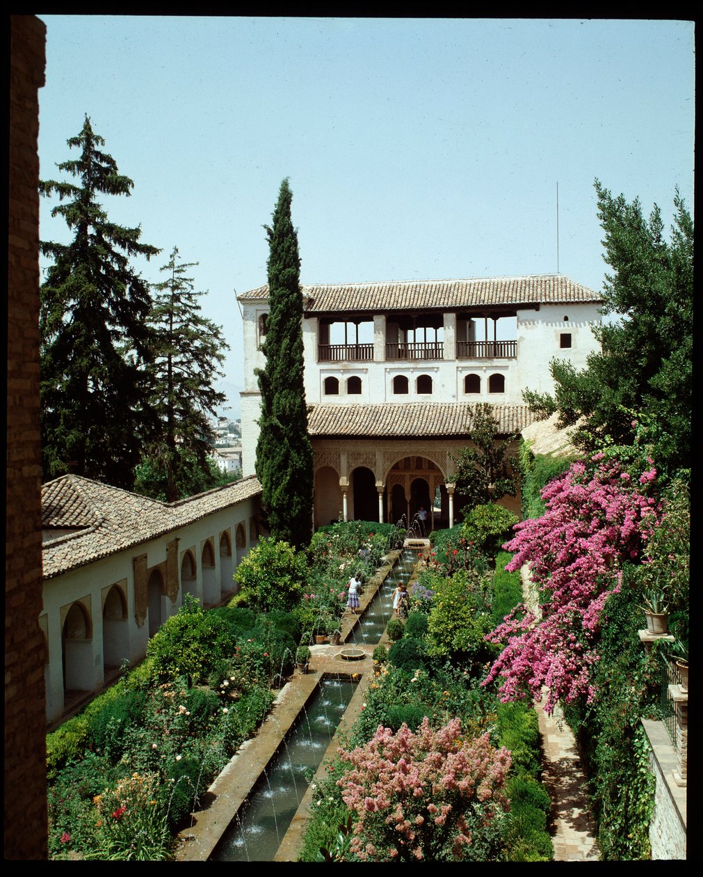 Palacio de Generalife 和花园夏季的景色 作者 伊斯兰学校