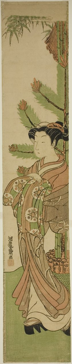 松竹新年装饰前的花魁 作者 oda田K