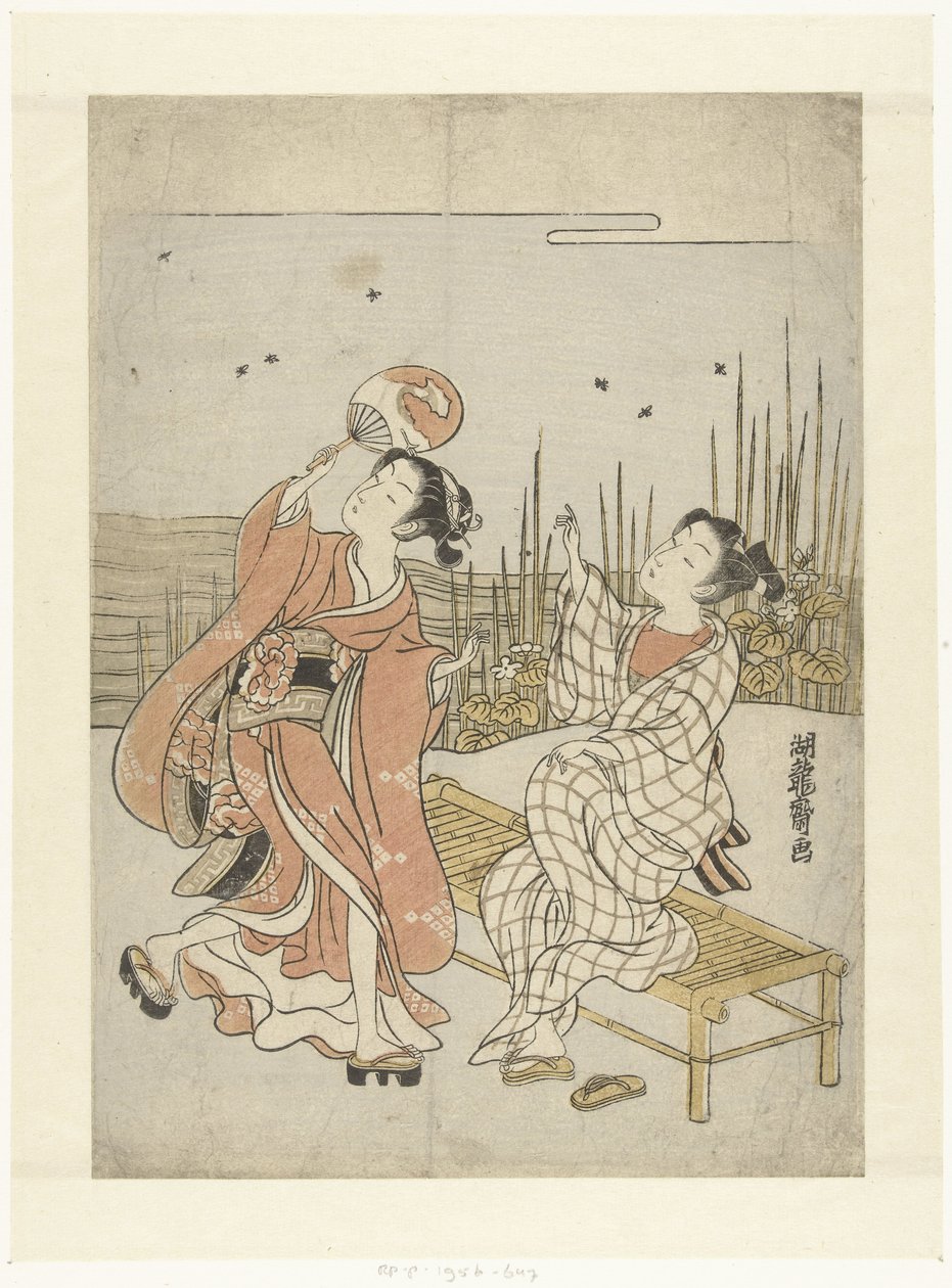 年轻人和女孩在看萤火虫 作者 oda田K
