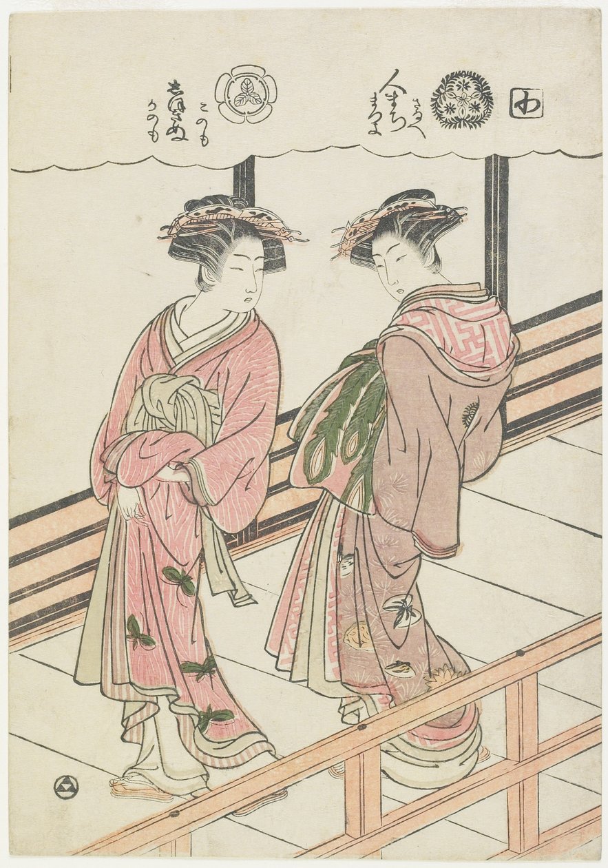 1777年阳台上的两位妓女（彩色木版画） 作者 oda田K