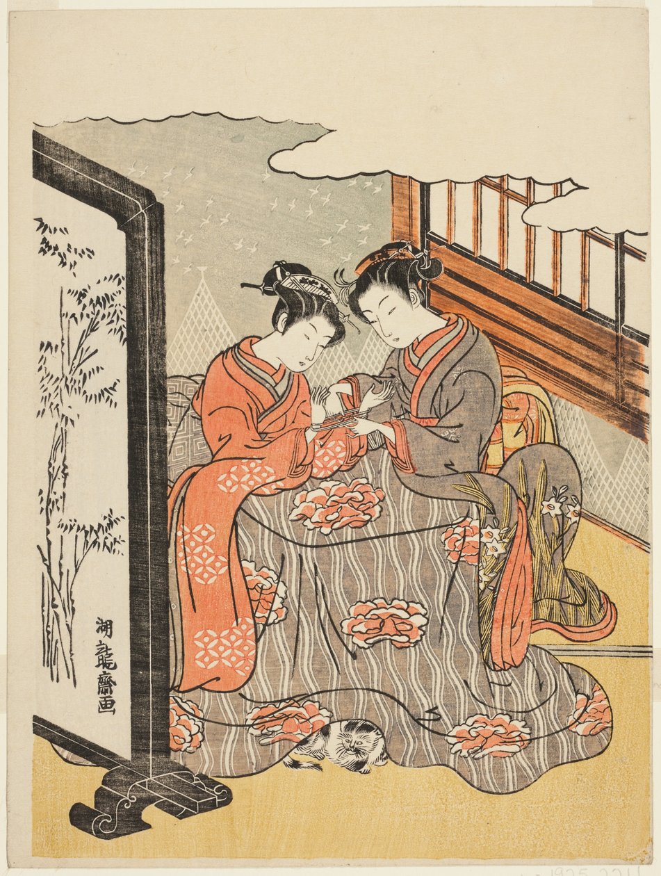 两个年轻女人玩猫摇篮 作者 oda田K