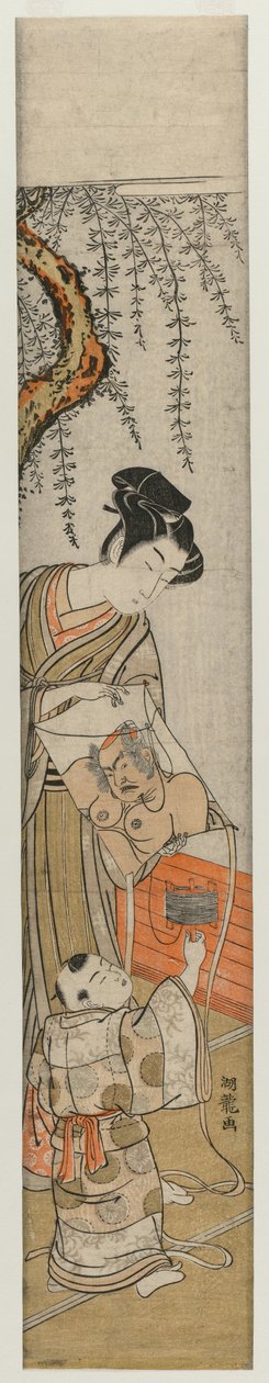 带着风筝的年轻人和孩子 作者 oda田K