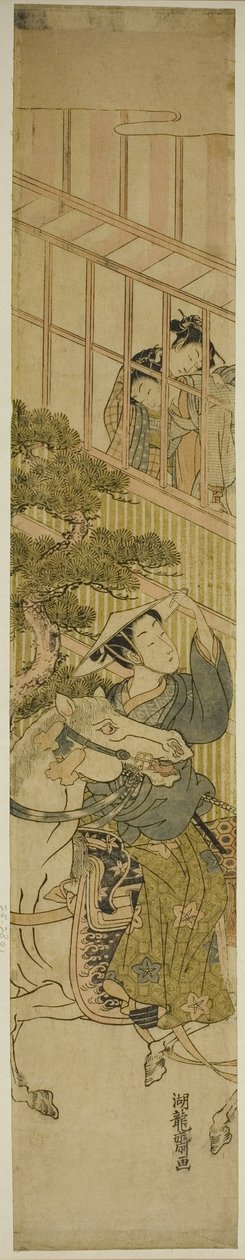 马背上的年轻人和从窗口观看的两位女士 作者 oda田K