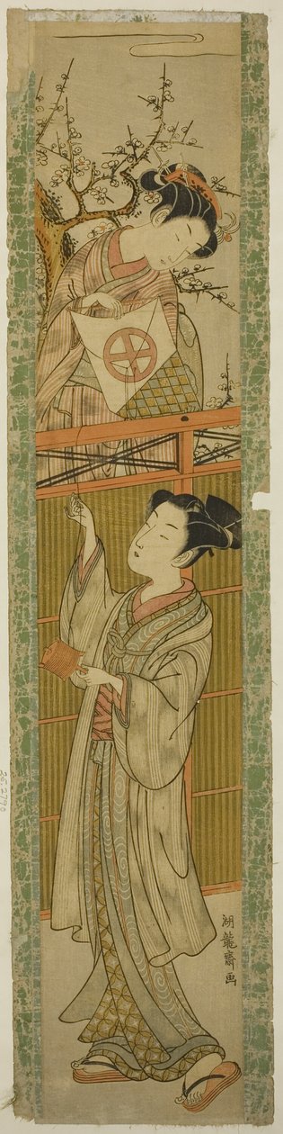 将风筝还给年轻人的年轻女子 作者 oda田K