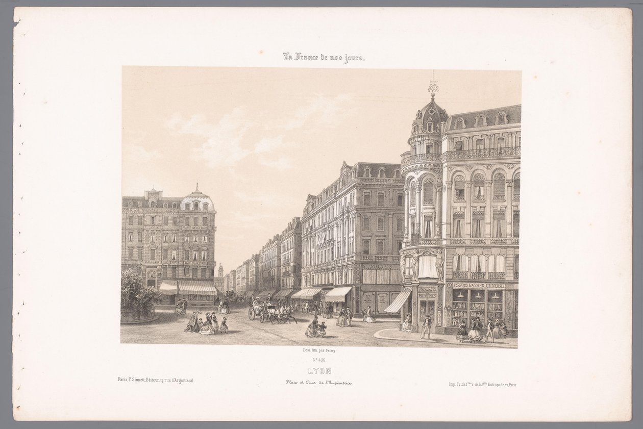 里昂伊佩尔特里斯街的 Zicht op de Place
里昂Place et Rue de l