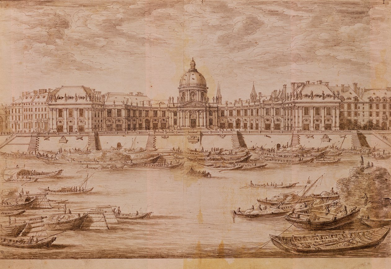 四国学院（Palais de l&39;Institut）的透视图 作者 小以色列人西尔维斯特