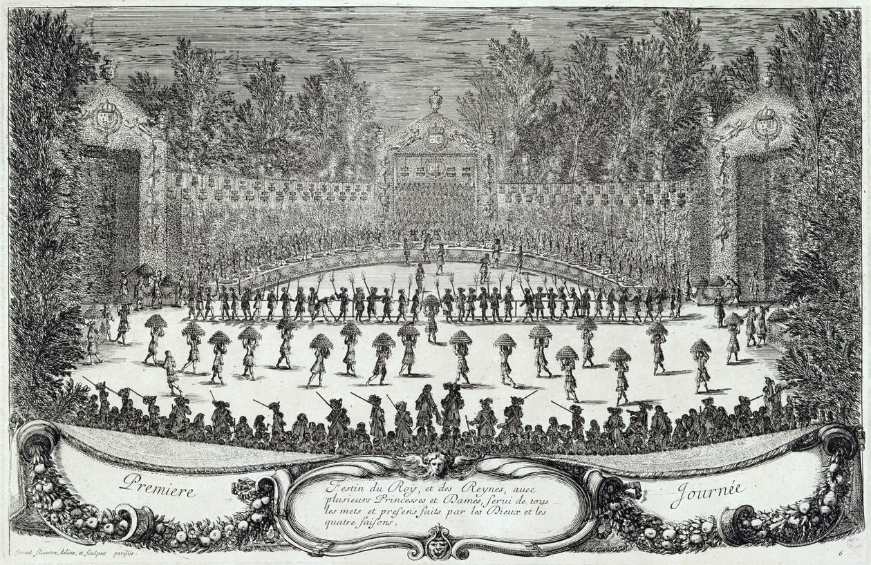 1664年5月7日“Les Plaisirs de l&39;Ile Enchantee”节日的第一天 作者 小以色列人西尔维斯特
