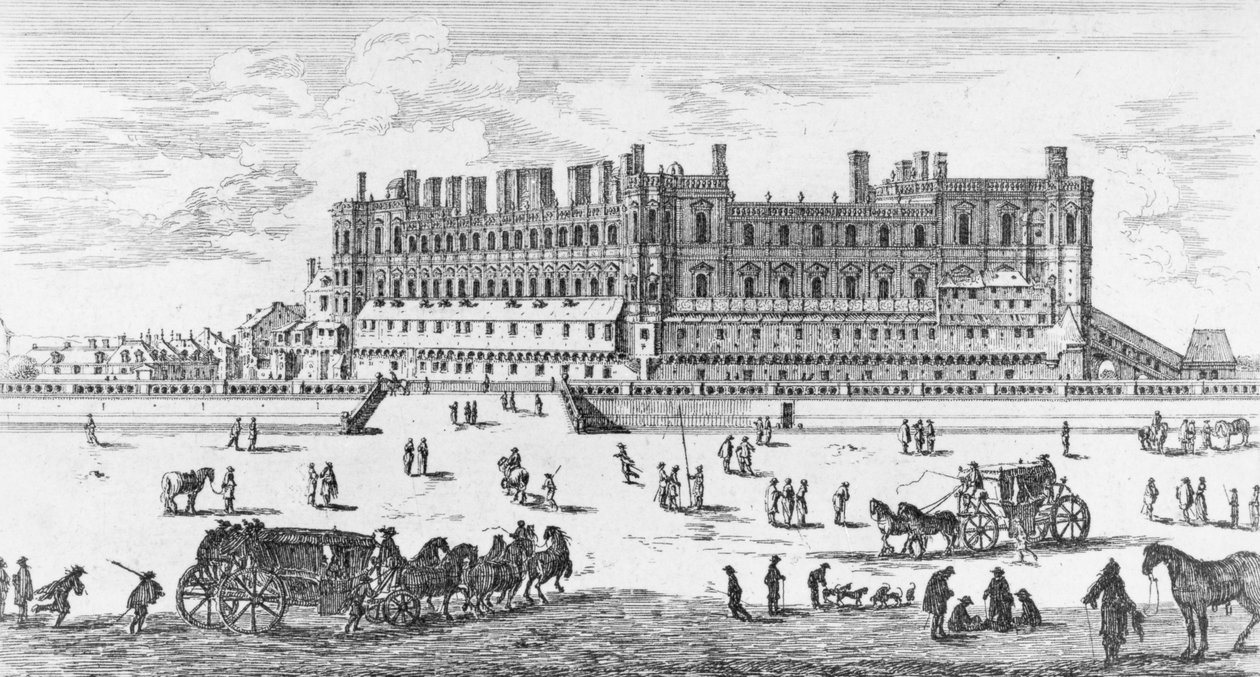 Chateau de Saint-Germain-en-Laye，1658（雕刻）（bw照片） 作者 小以色列人西尔维斯特