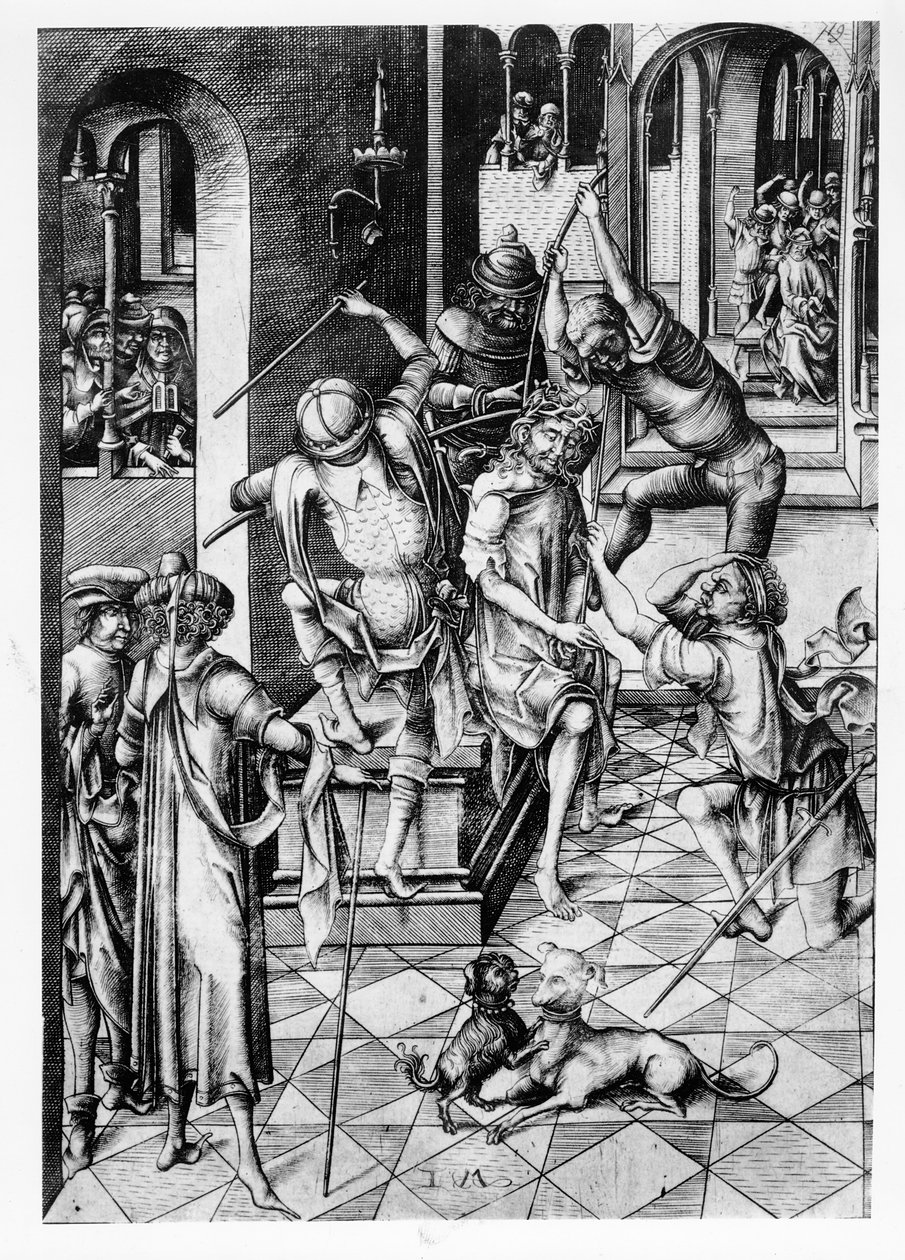 基督加冕，1480年 作者 小艾希拉（Israhel van Meckenem）